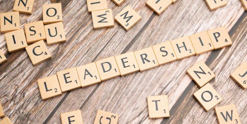 Leadership Skills - The word leadership spelled out in scrabble letters