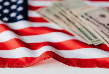 Unique Value Proposition - American dollars on national flag